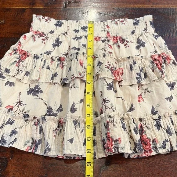 LoveShackFancy Floral Ruffle Mini Skirt XS - Picture 10 of 10